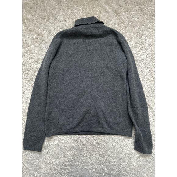 Apt 9 Medium 100% Cashmere Turtleneck Sweater Gray Quiet Luxury Minimalist Women - Picture 7 of 7